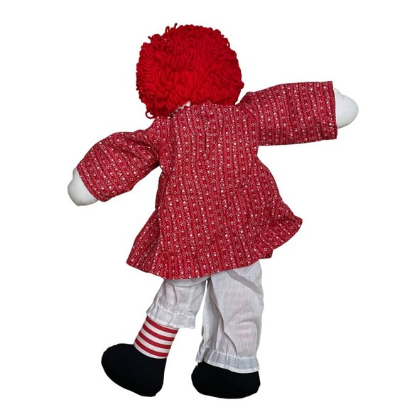Vintage Raggedy Ann Doll Red Dress 24" Handmade Cloth Toy - Picture 2 of 5